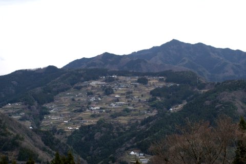 剣山系の傾斜地集落の外観1